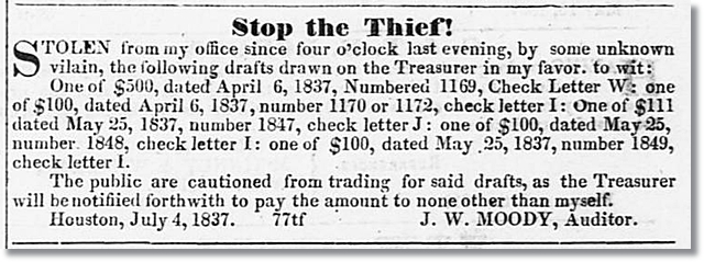 Thief attempts to steal Moody's reimbursement.